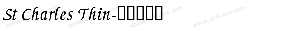 St Charles Thin字体转换